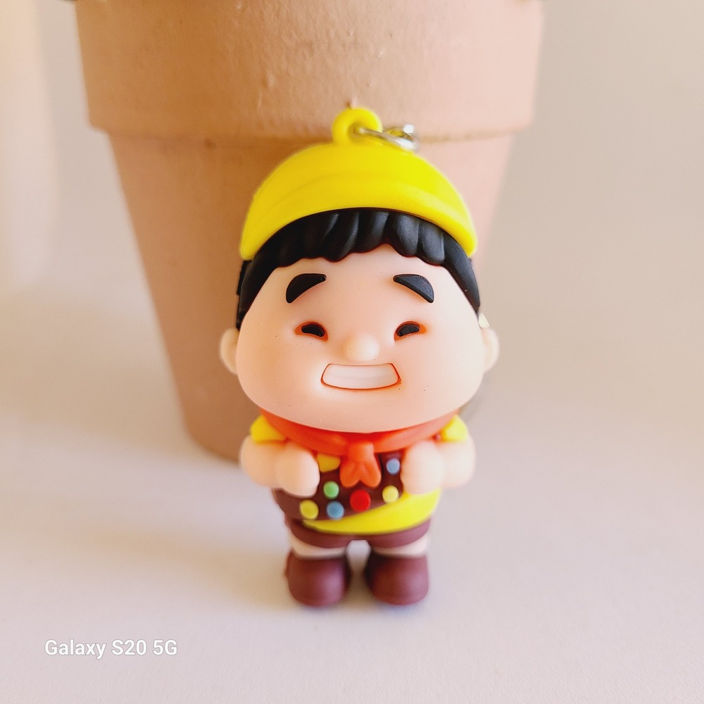 Cute Cartoon Boy Keychain‎ Yellow Hat Red Scarf Backpack Charm NEW Collectible